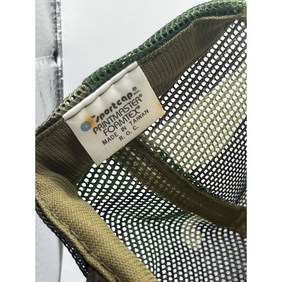 Vintage Mash 1990 Camo Snapback Hat Sportscap Brand Made In Taiwan - Picture 5 of 7